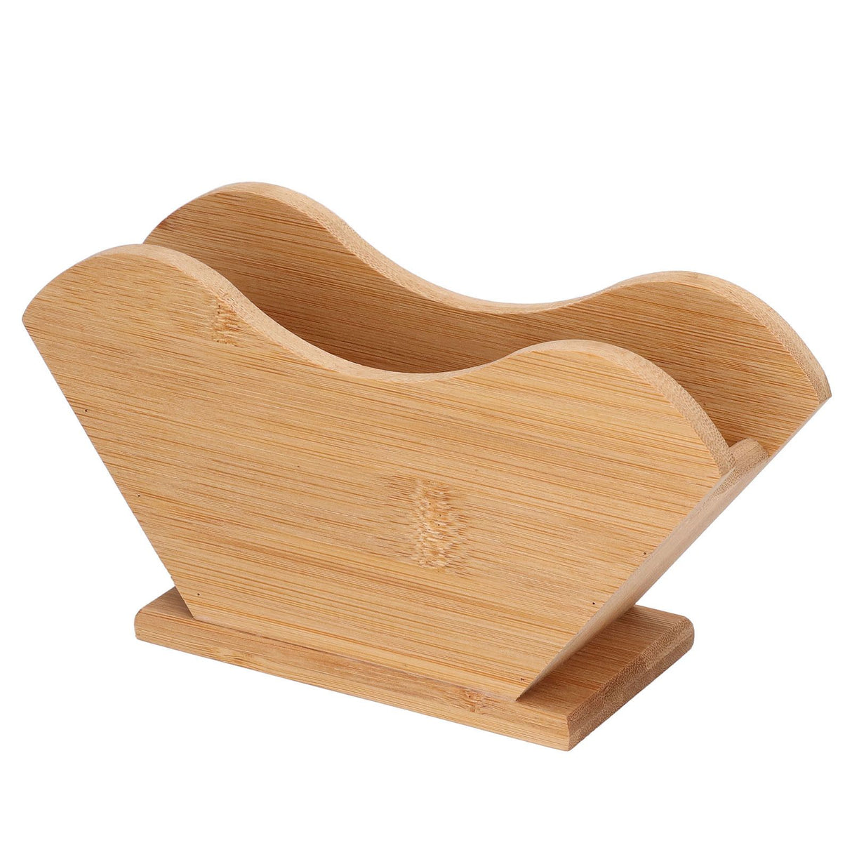 Coffee Filter Paper Holder Bamboo Countertop Reusable V Shape Tissue Dispenser for Home