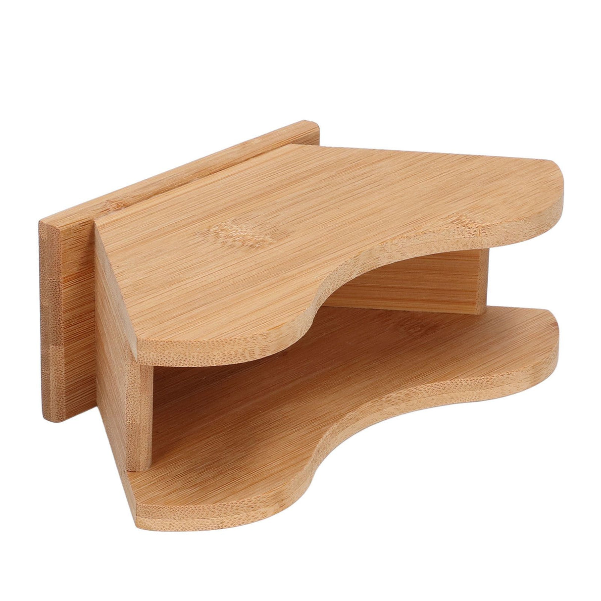 Coffee Filter Paper Holder Bamboo Countertop Reusable V Shape Tissue Dispenser for Home