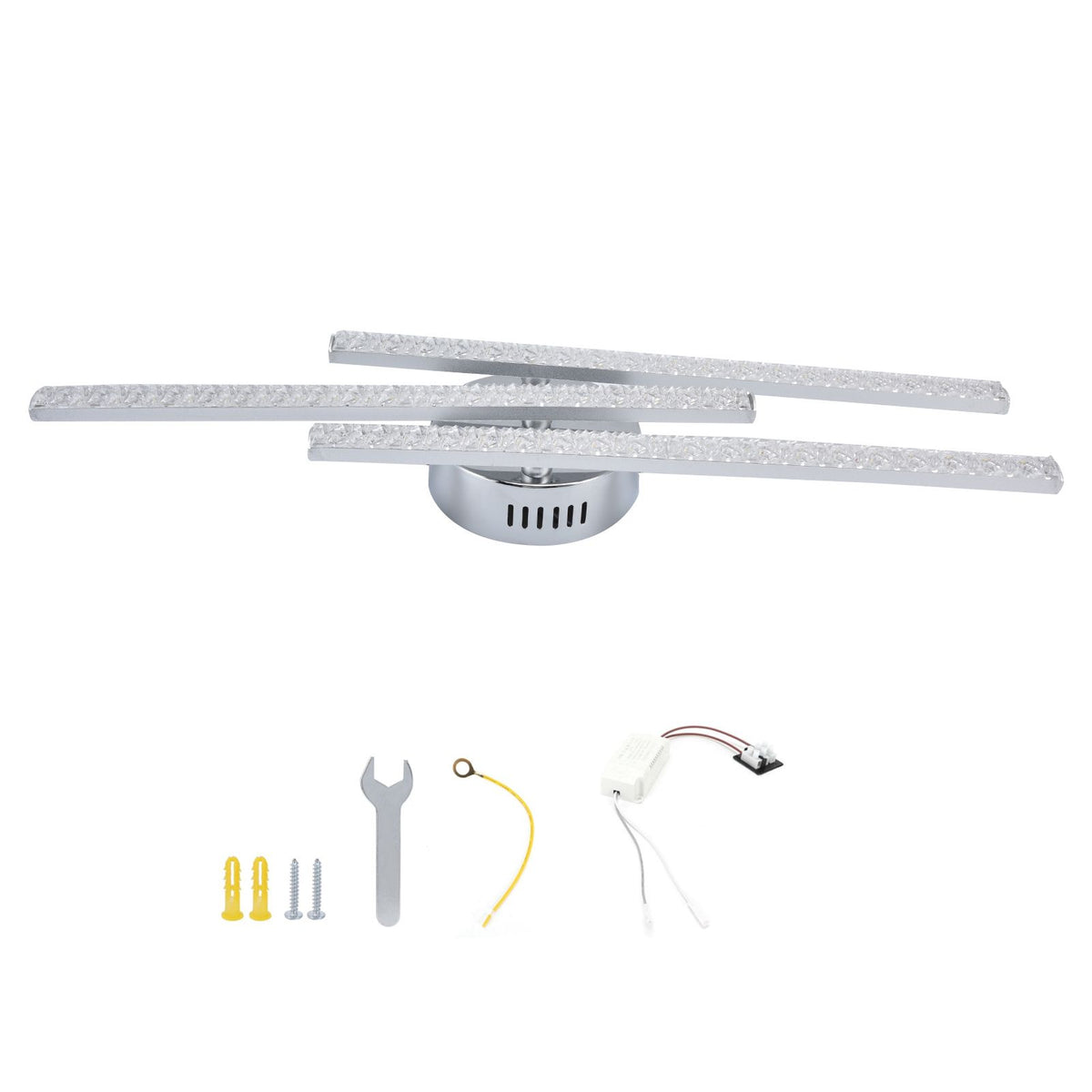 3‑Strips LED Ceiling Lamp Modern Ceiling‑Mounted Light Living Room Bedroom Decoration AC85‑265VWarm Light