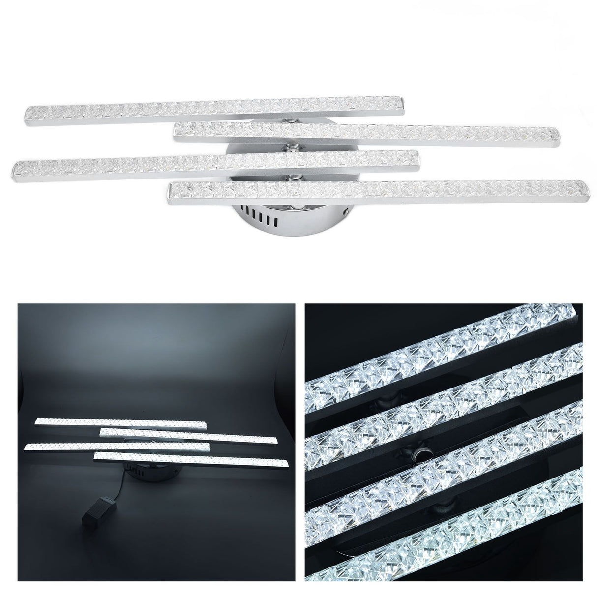 4-Strip Ceiling Light Nordic Modern LED Ceiling Lamp Home Office Coffee Shop Decoration AC85-265VWhite Light