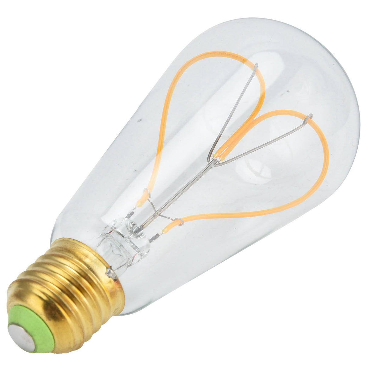 Light Bulb Love Peach Heart Shaped Transparent LED Filament Lamp Bulb 110V E27 Lamp Holder 4W Warm Light