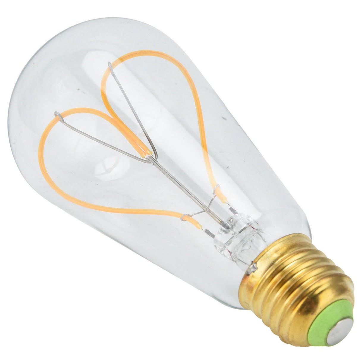 Light Bulb Love Peach Heart Shaped Transparent LED Filament Lamp Bulb 110V E27 Lamp Holder 4W Warm Light
