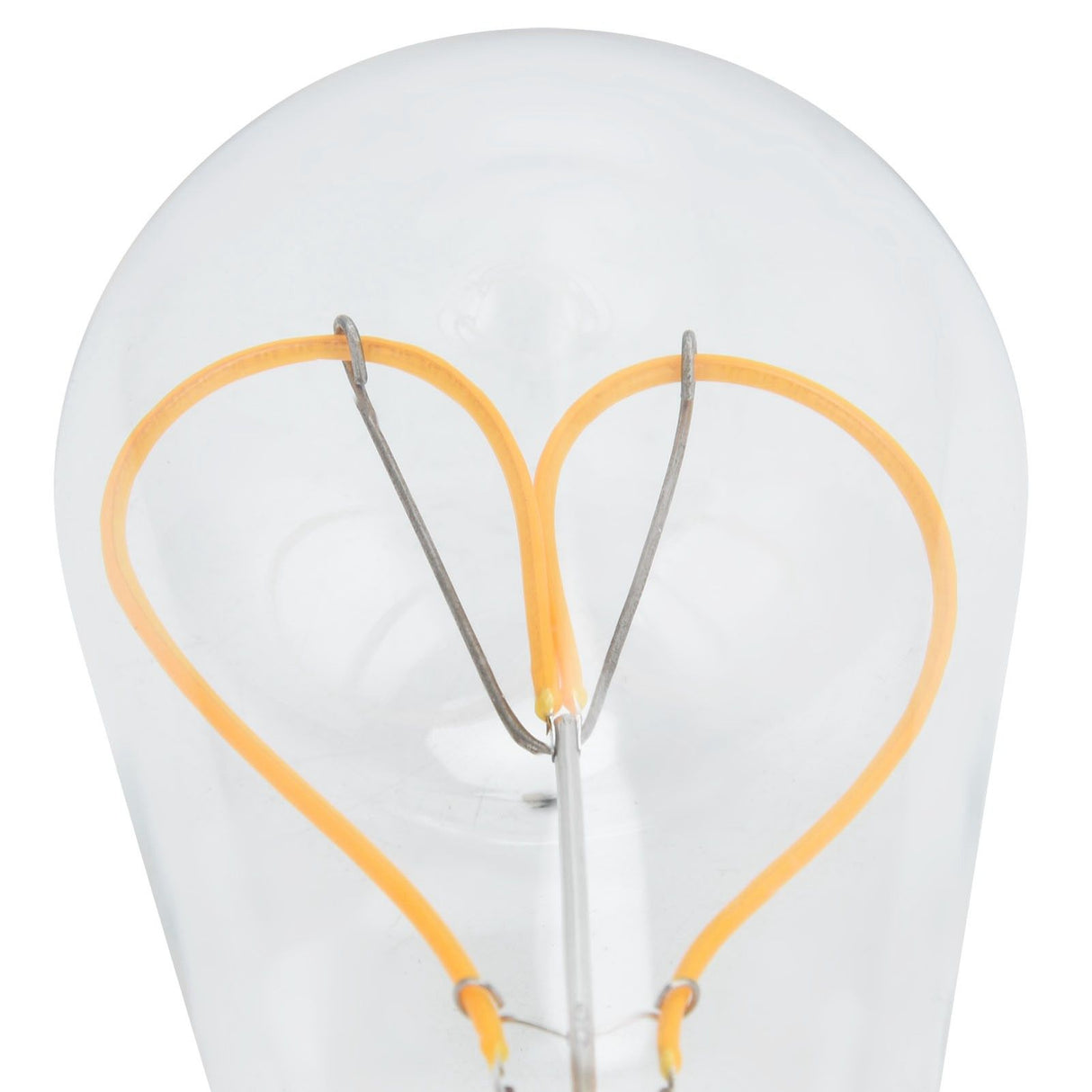 Light Bulb Love Peach Heart Shaped Transparent LED Filament Lamp Bulb 110V E27 Lamp Holder 4W Warm Light