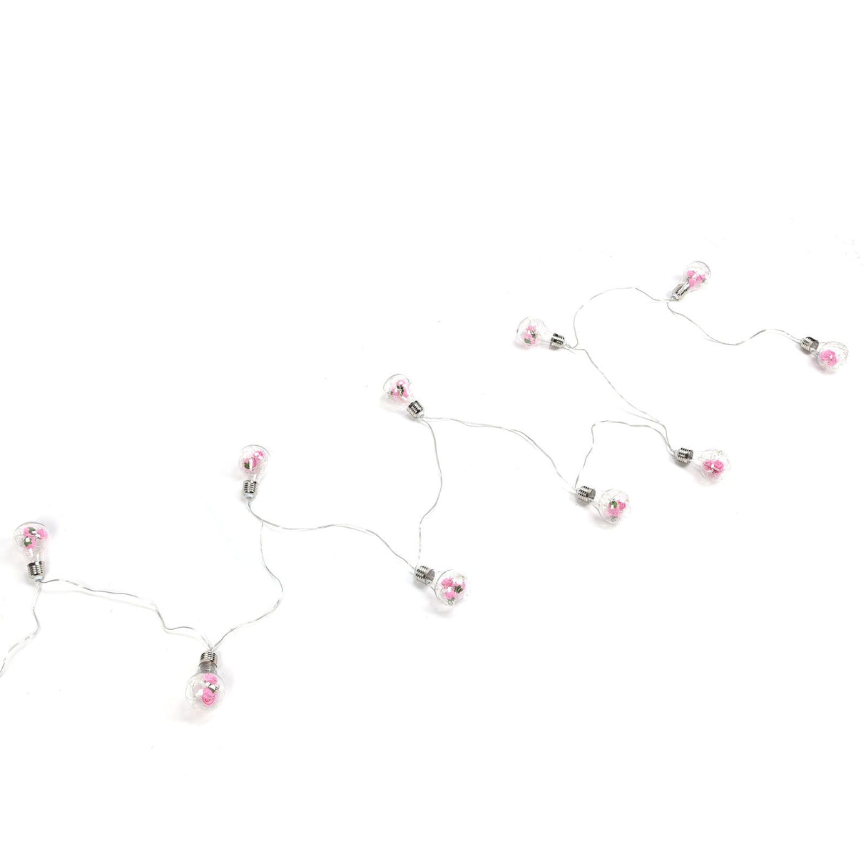 Light String 100LEDs Copper Wire Light String Artificial Rose E27 Bulb Children's Room Bedroom Decorative Lamp