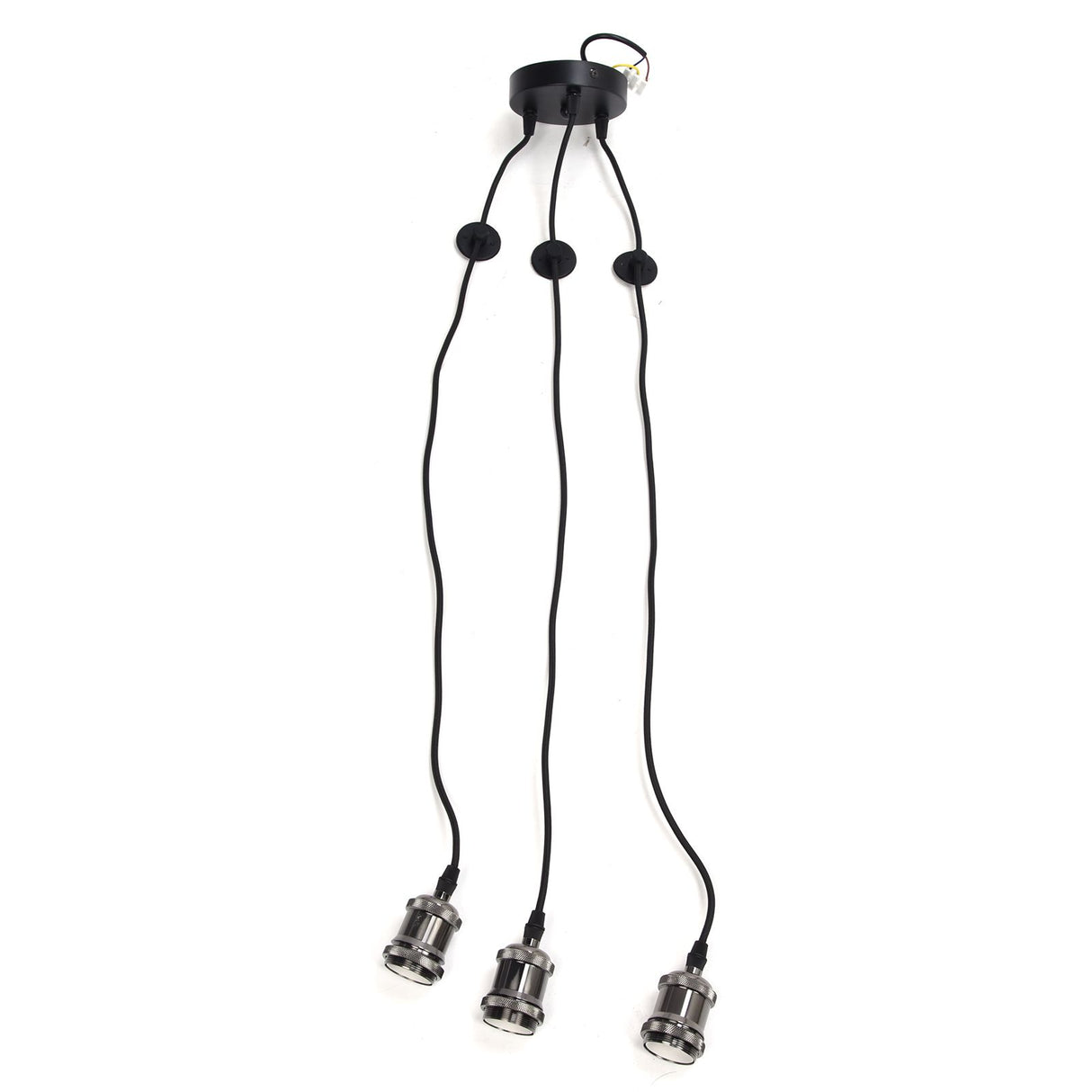3 Arms Chandelier Lamp Holder Metal Retro Decoration Ceiling Light Socket for Home Dining Hall Bars