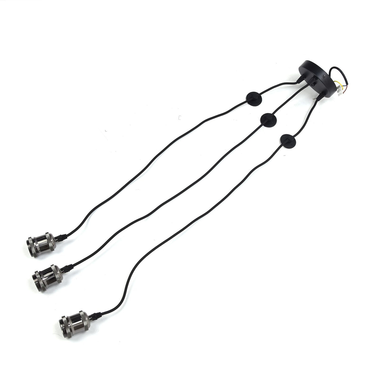 3 Arms Chandelier Lamp Holder Metal Retro Decoration Ceiling Light Socket for Home Dining Hall Bars