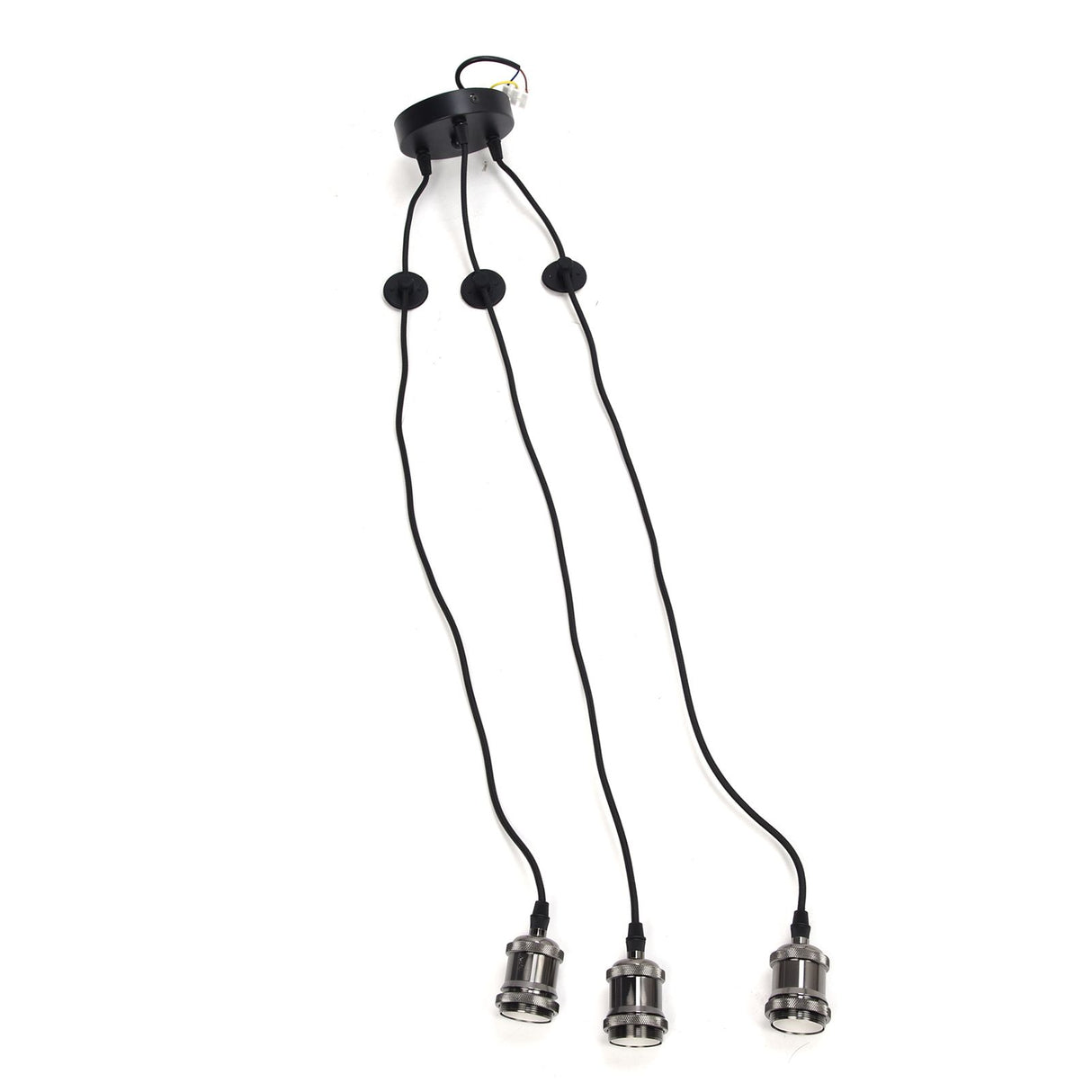 3 Arms Chandelier Lamp Holder Metal Retro Decoration Ceiling Light Socket for Home Dining Hall Bars