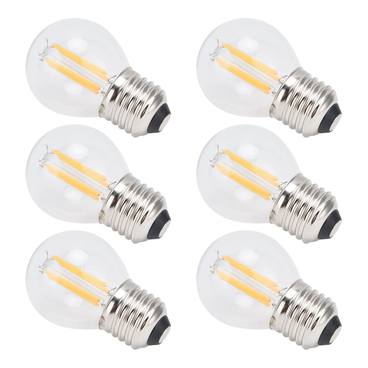 6PCS G45 E27 LED Light Bulb Transparent Glass Bulb Vintage Filament Lamp Warm Light 6W 220V