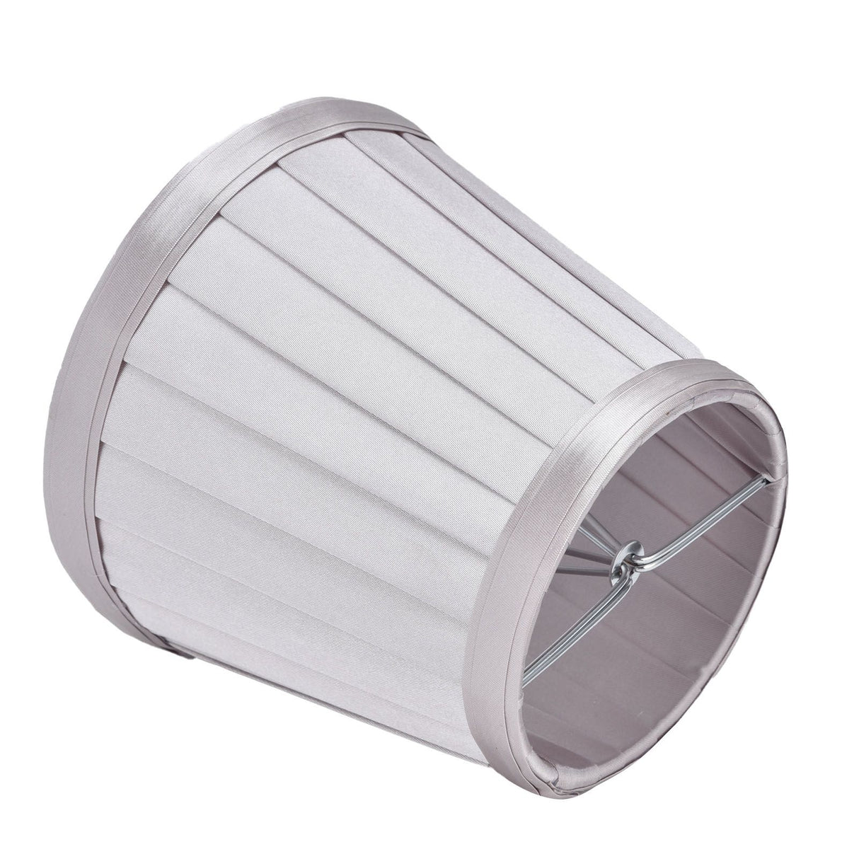 2Pcs Small Lamp Shades Wearproof Smooth Exquisite Lightweight Safe Convenient Table Lampshade0207 Silver