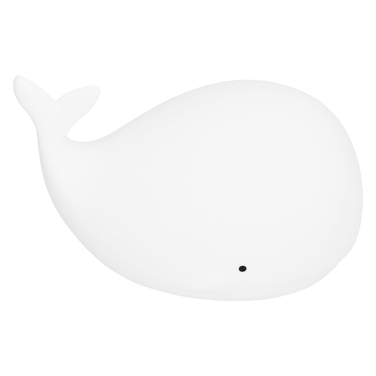 Silicone Night Light USB Charging Cute Whale Shaped Tap Lamp with 3 Lighting Modes 3H Timing Function White
