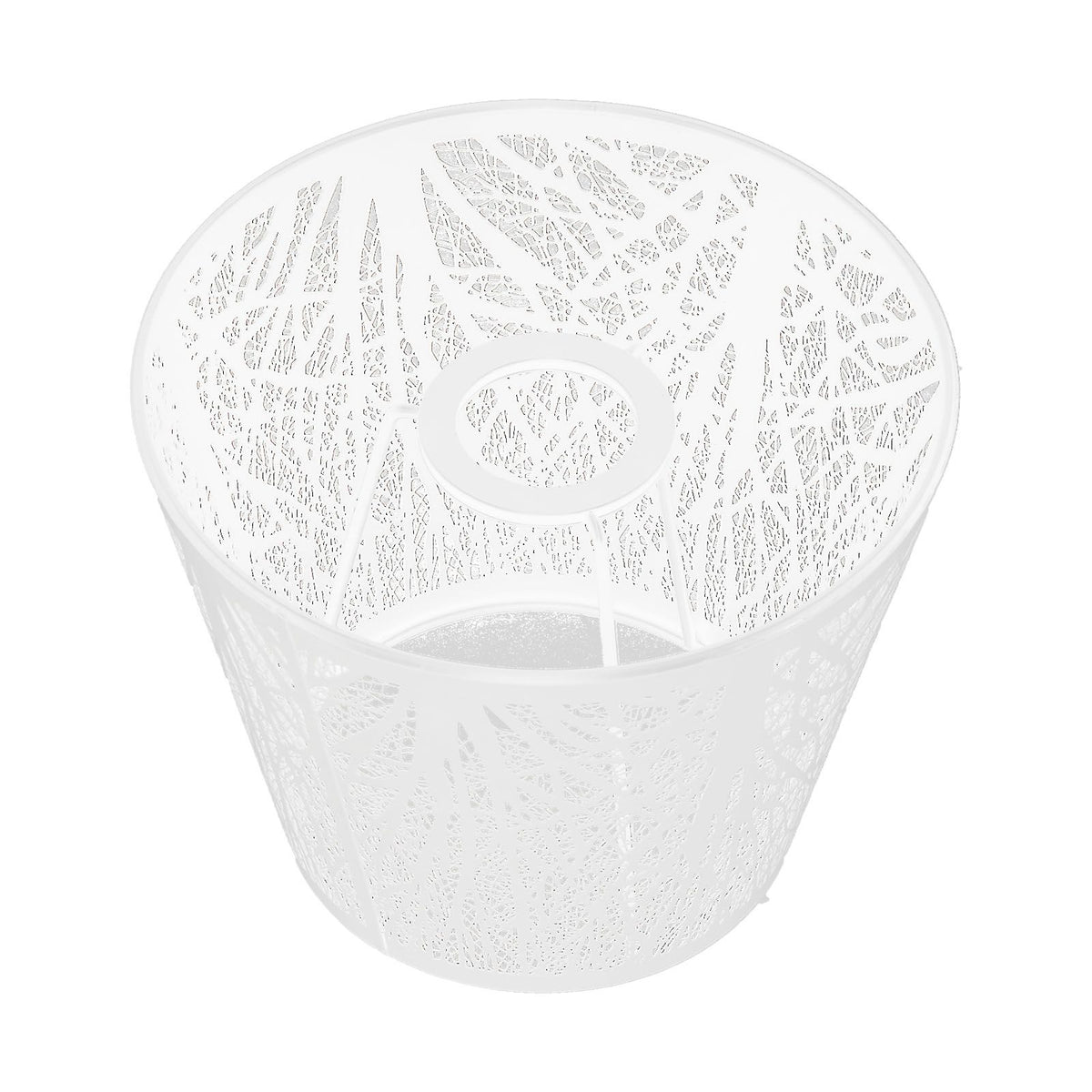Wrought Iron Lampshade Carved Forest Tree Shaped E27 Mini Lamp Shade for Table Lamp Bedroom Bedside DecorWhite