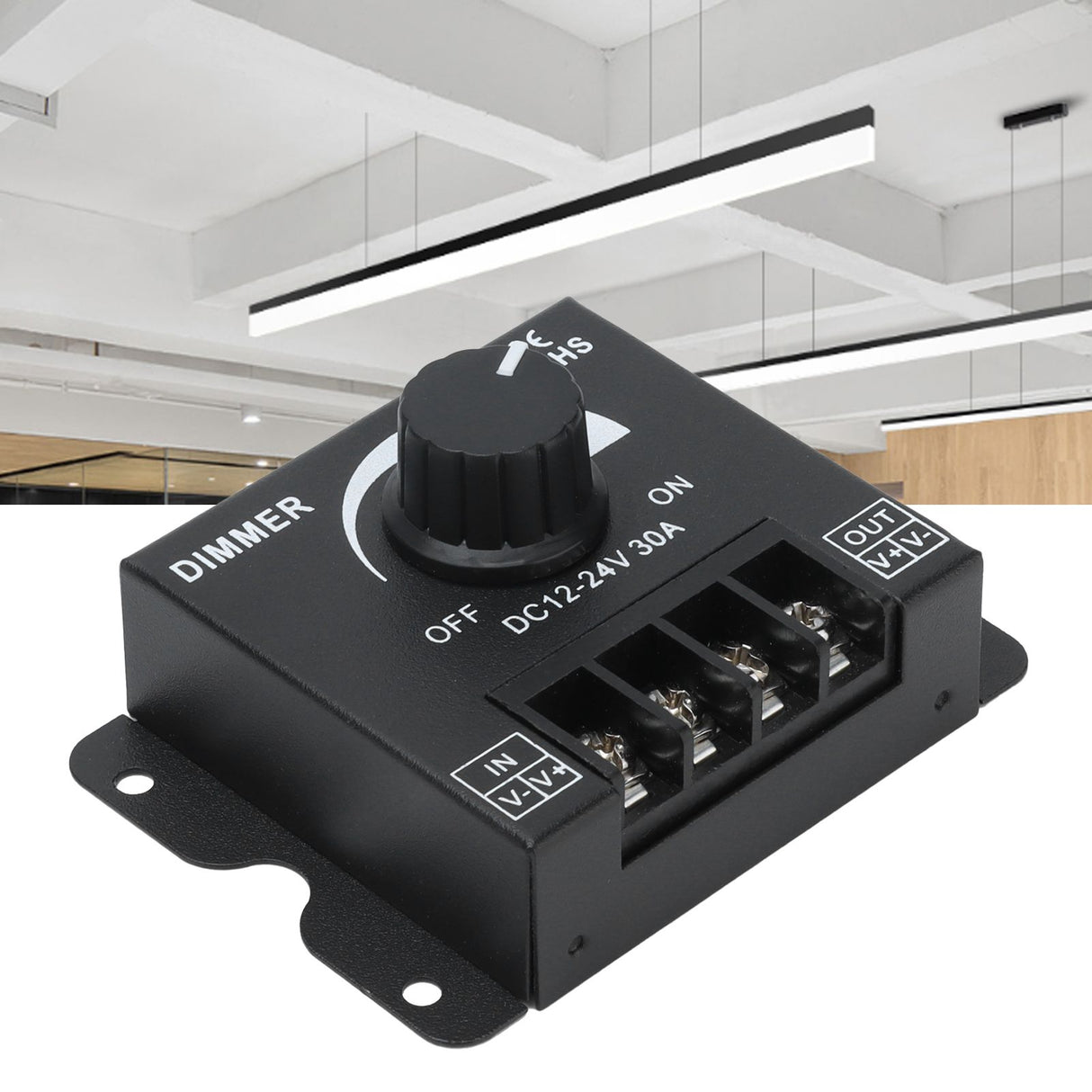 30A LED Dimmer PWM Unicolor Single Channel Adjustable Dimming Controller DC 12V‑24V