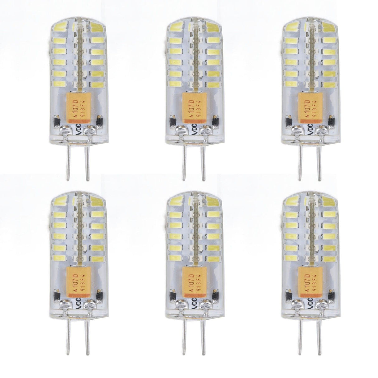 6Pcs LED Bulb Easy Install Light Transmission Uniform Light Output Color Bulb for Party Home 12VPure White