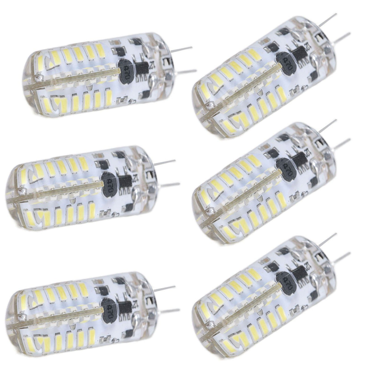 6Pcs LED Bulb Easy Install Light Transmission Uniform Light Output Color Bulb for Party Home 12VPure White