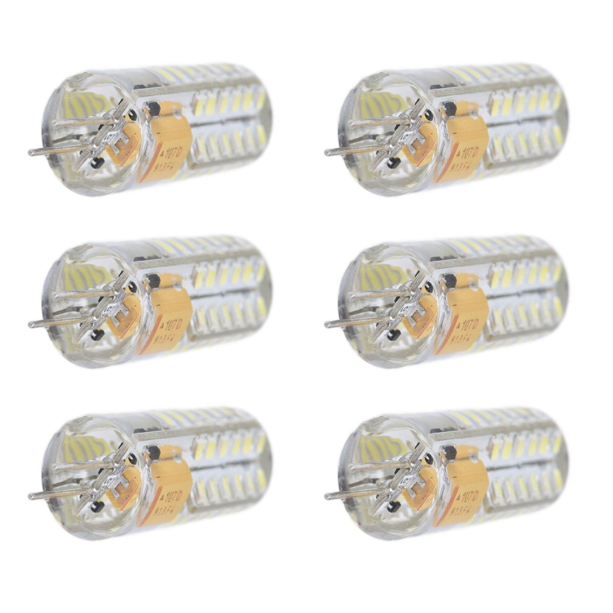 6Pcs LED Bulb Easy Install Light Transmission Uniform Light Output Color Bulb for Party Home 12VPure White