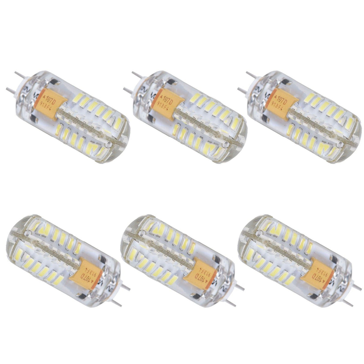 6Pcs LED Bulb Easy Install Light Transmission Uniform Light Output Color Bulb for Party Home 12VPure White
