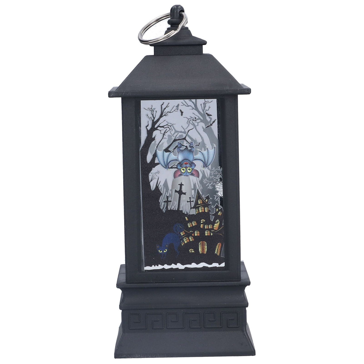 Halloween Lantern LED Witch Pattern Night Light Simulated Candle Flame Light for Party Bar