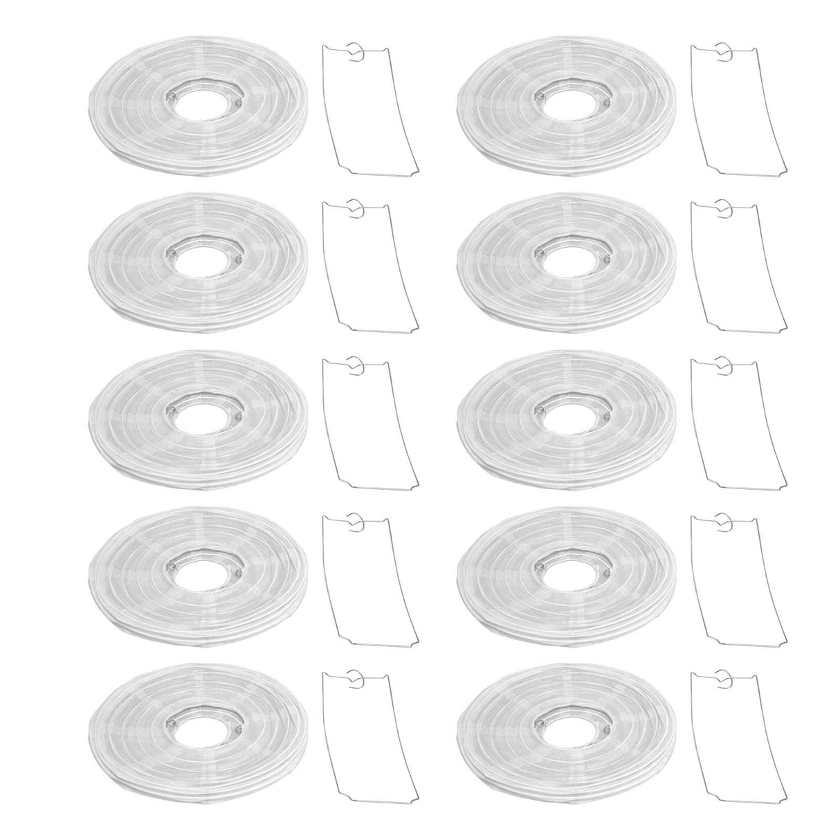 10 Pcs Paper Lanterns 8 Inch Pure White Hand Painted Round Paper Lanterns Birthday Halloween Family Party Decoration