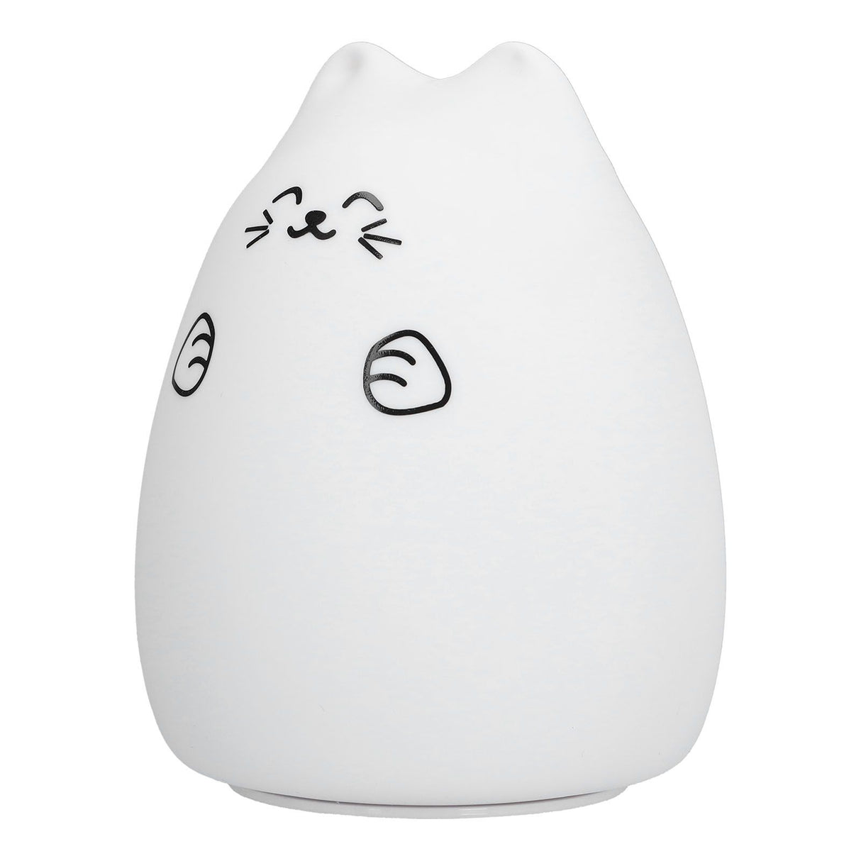 LED Cat Shape Lamp Colorful Silicone Tap Night Light USB Charging Ambient Lighting for Home Bedroom Use