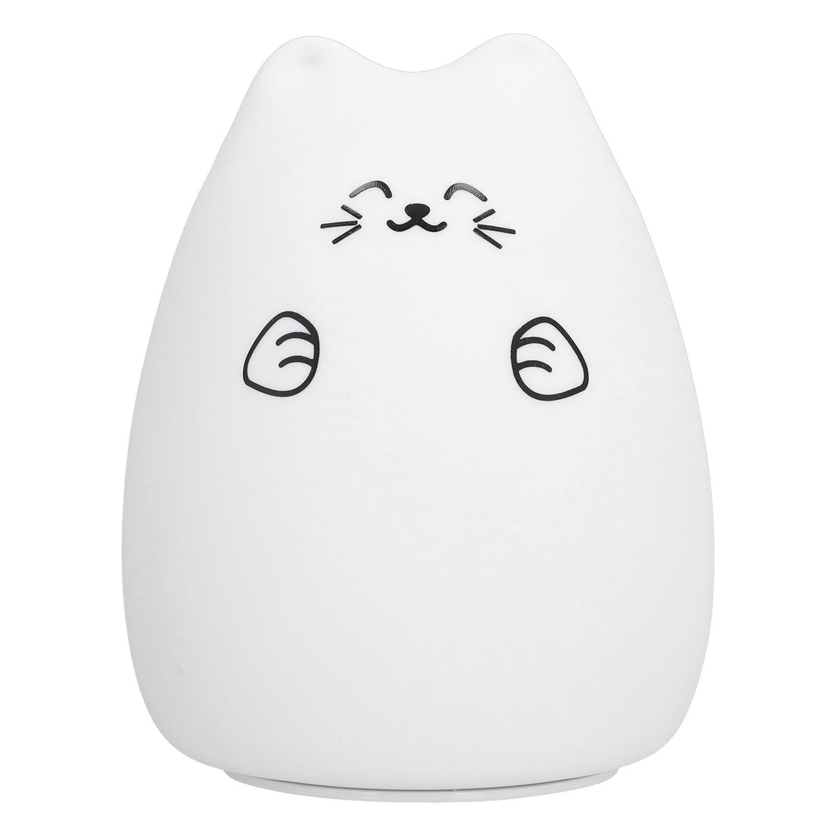 LED Cat Shape Lamp Colorful Silicone Tap Night Light USB Charging Ambient Lighting for Home Bedroom Use