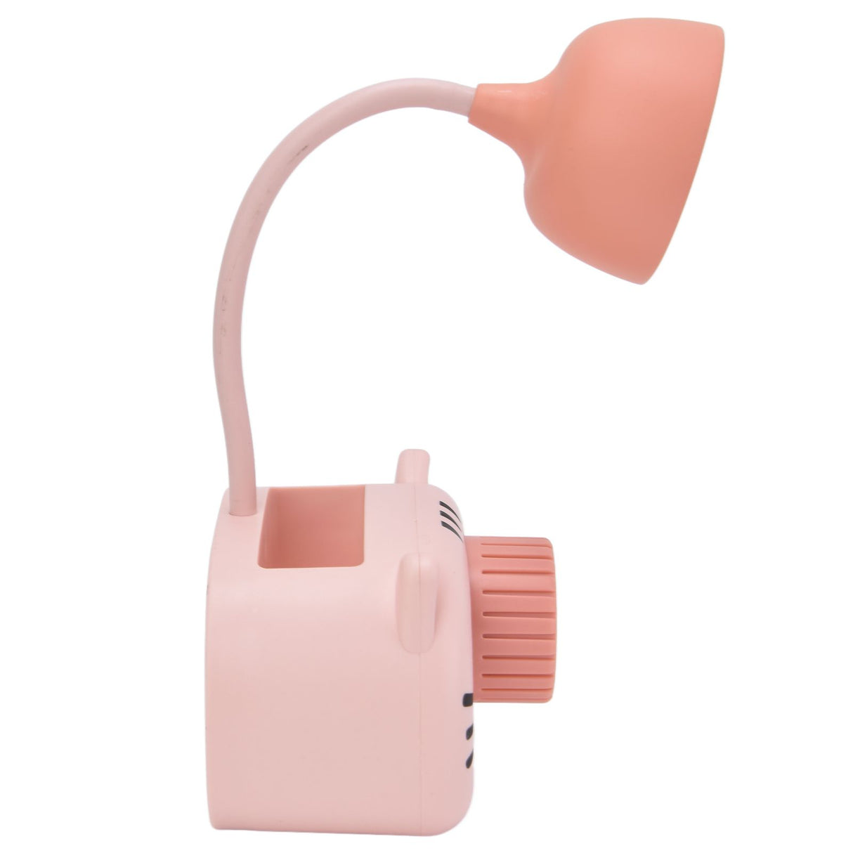 LED Table Lamp Folding Eye Protection Reading Light with Pen Holder Pencil Sharpener USB ChargingPink