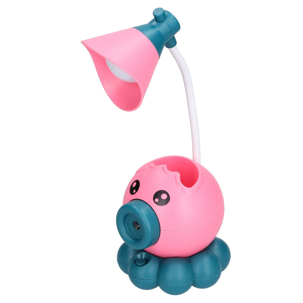 LED Desk Lamp Octopus Shaped Foldable Multifunctional Warm White Light USB Charging Cute Desk LampPink