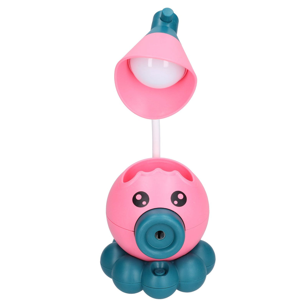 LED Desk Lamp Octopus Shaped Foldable Multifunctional Warm White Light USB Charging Cute Desk LampPink