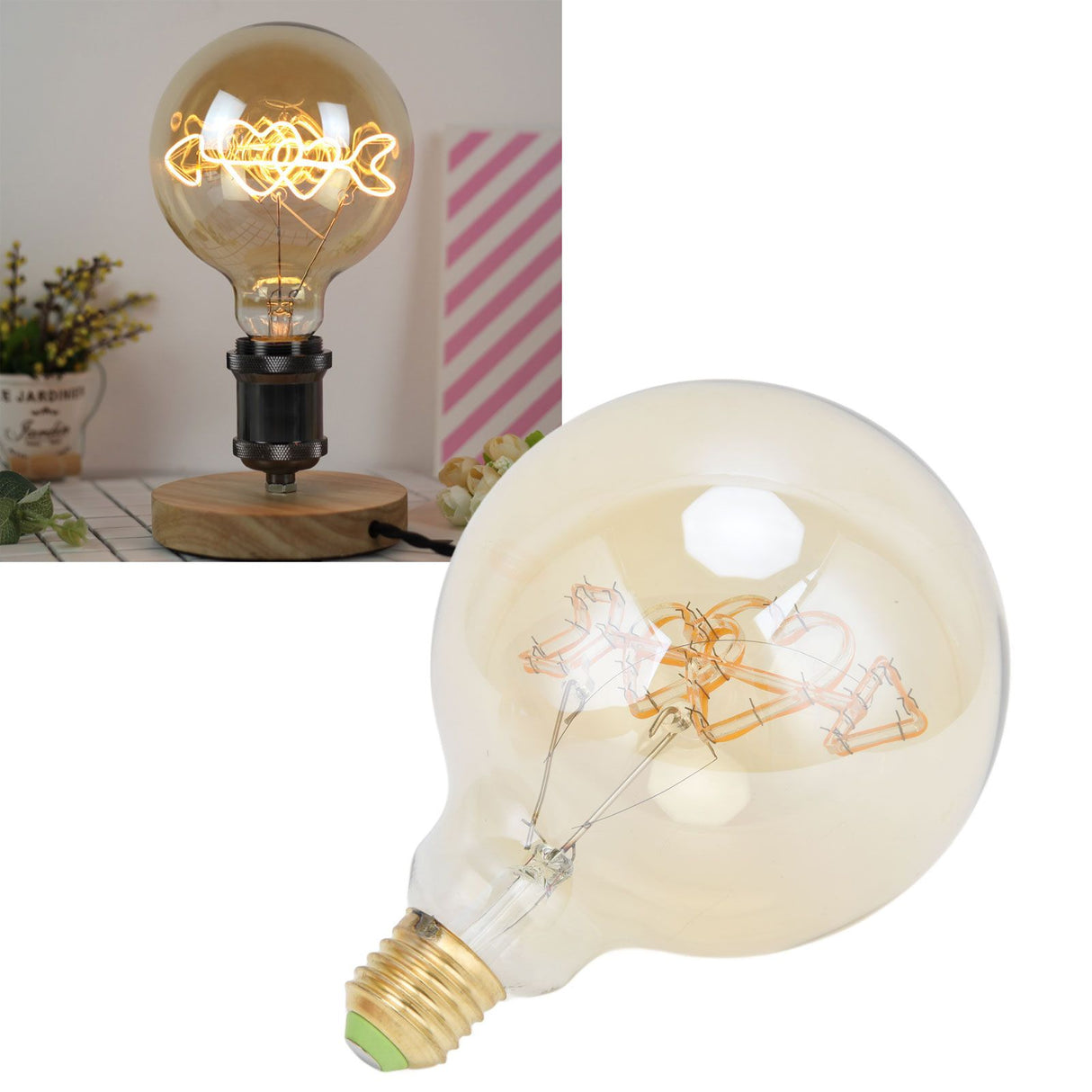 Edison Led Light Bulbs 4W 2200K Warm Light Transparent Energy Saving Safe Dimmable Vintage Light Bulbs