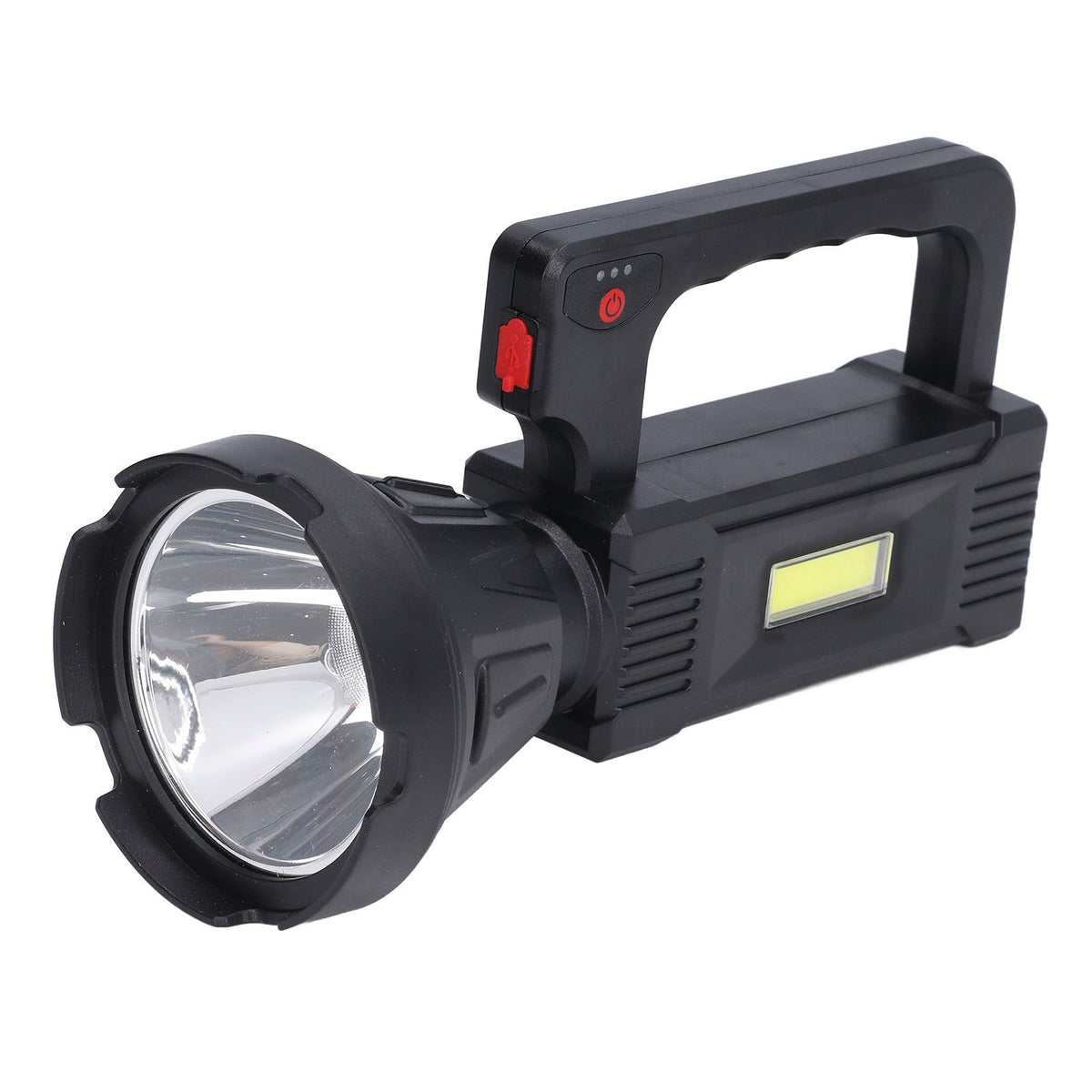 Spotlight Flashlight USB Charging Dual Light Source Smart Battery Display Multi Speed Mode Flash Light