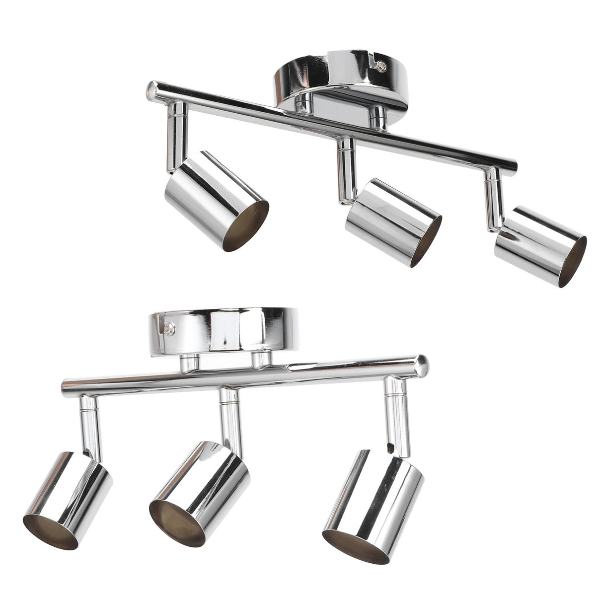 3 LED Track Light Base Adjustable Flexibly Rotatable 3 Way Ceiling Spotlight Base for Bedroom Dining Living Room Mall