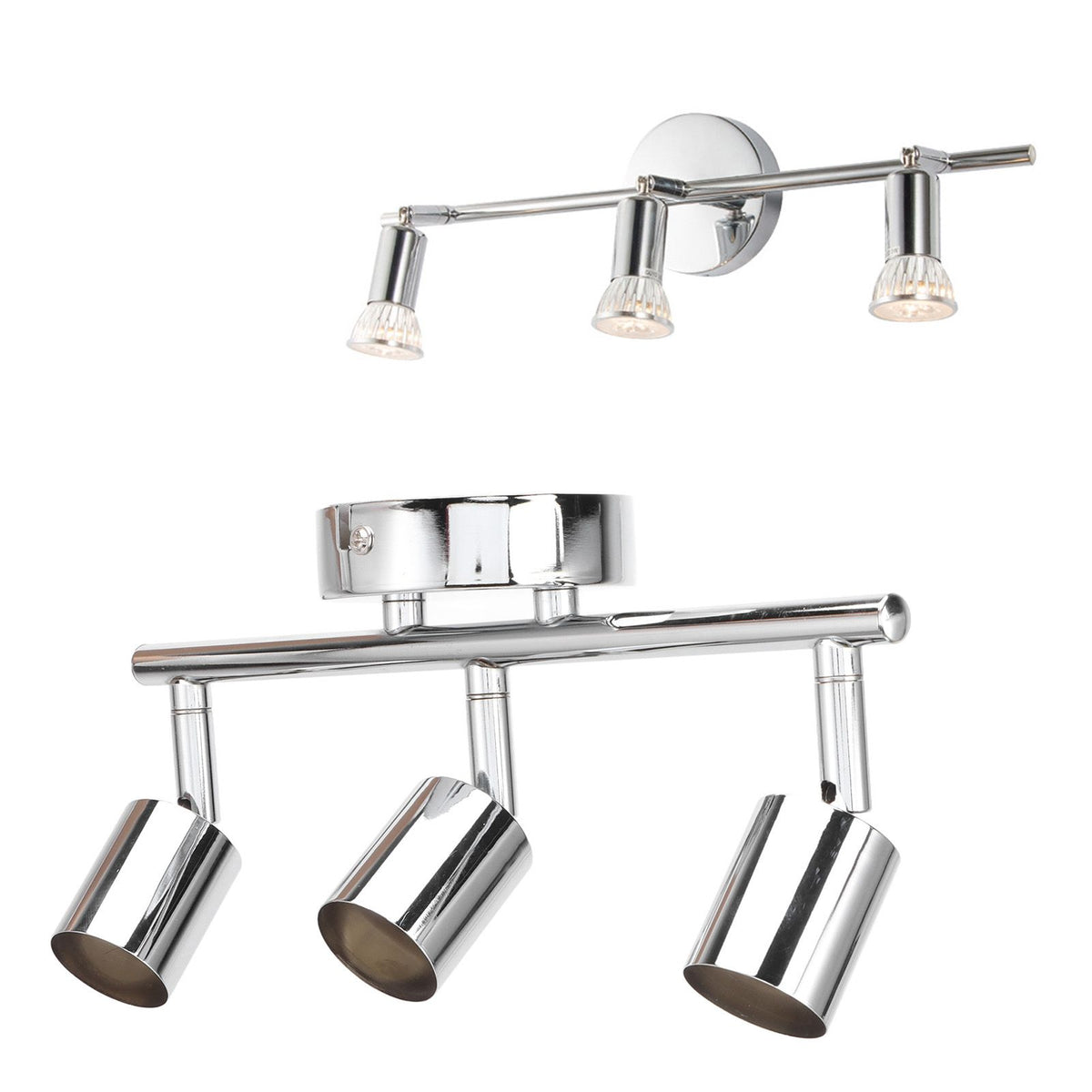 3 LED Track Light Base Adjustable Flexibly Rotatable 3 Way Ceiling Spotlight Base for Bedroom Dining Living Room Mall