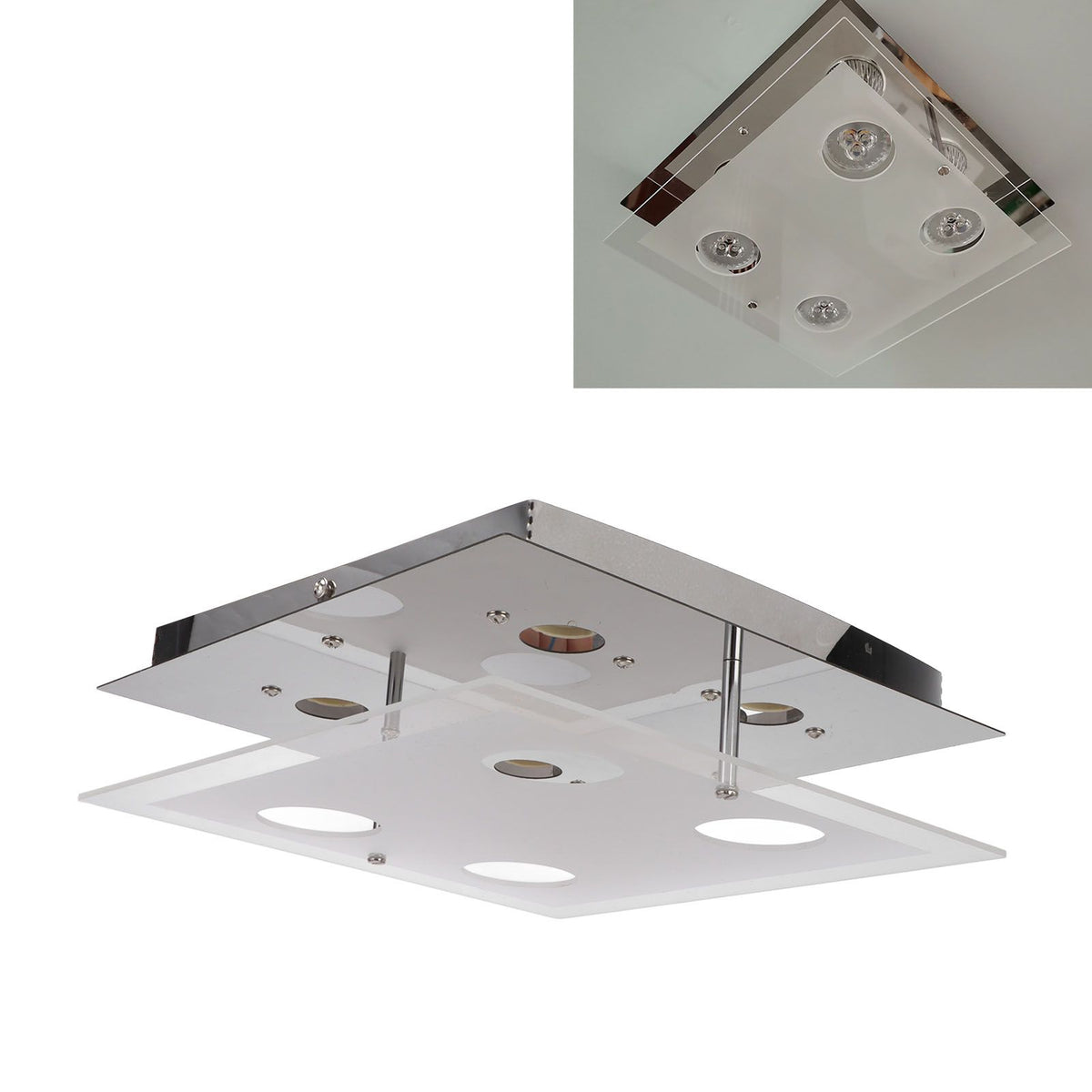 GU10 Ceiling Light Simple Modern LED Flush Mount Ceiling Light for Bedroom Living Room Dining Room 85‑265V