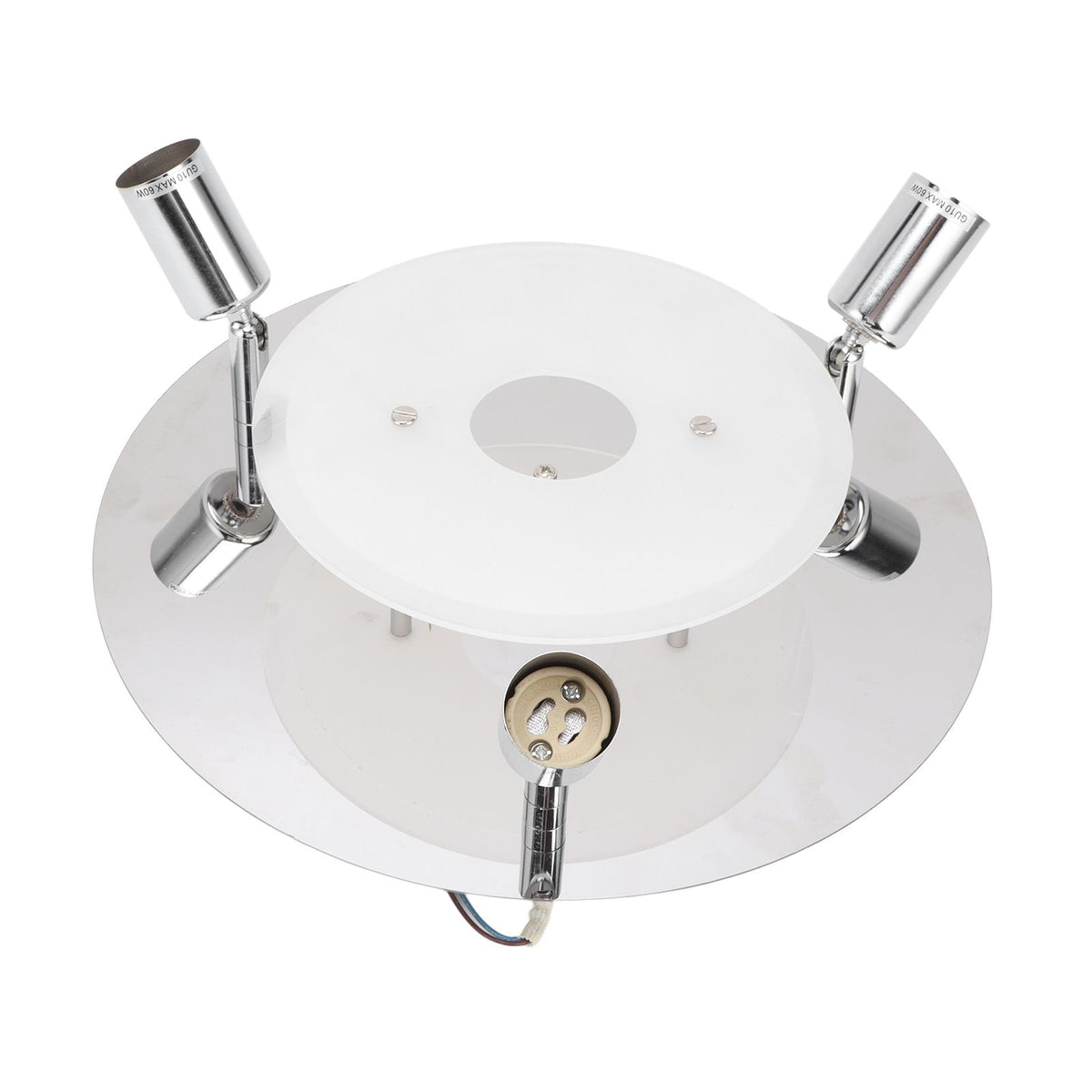 GU10 Household Ceiling Lamp 3 Heads Round Ceiling Lamp Modern Ceiling Light for Bedroom Living Room 85‑265V
