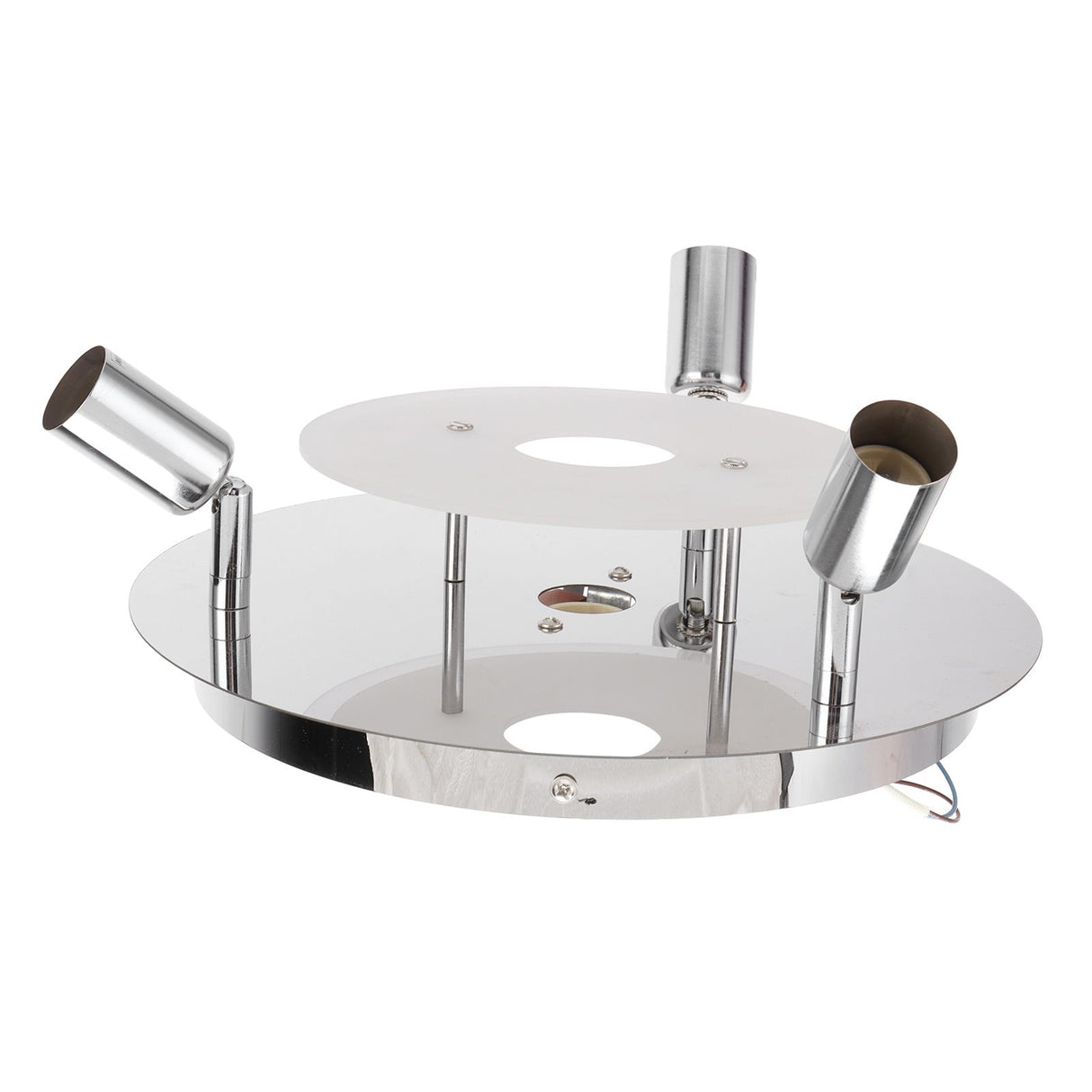 GU10 Household Ceiling Lamp 3 Heads Round Ceiling Lamp Modern Ceiling Light for Bedroom Living Room 85‑265V