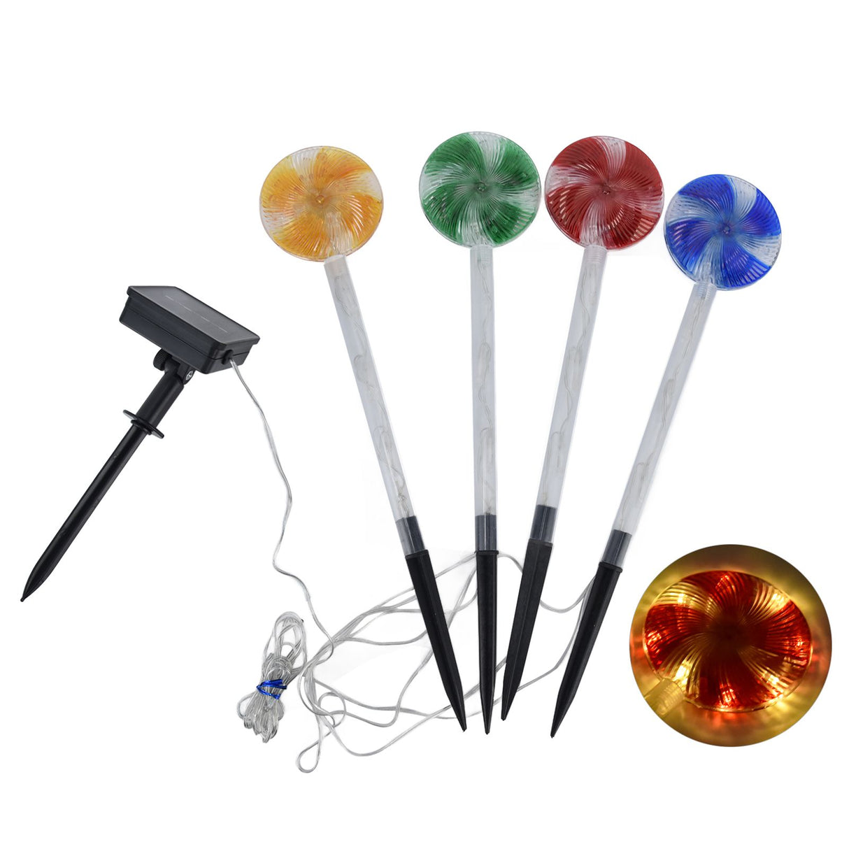 Candy Christmas Pathway Lights IP44 Waterproof LED Lighted Pathway Markers for Christmas Decor