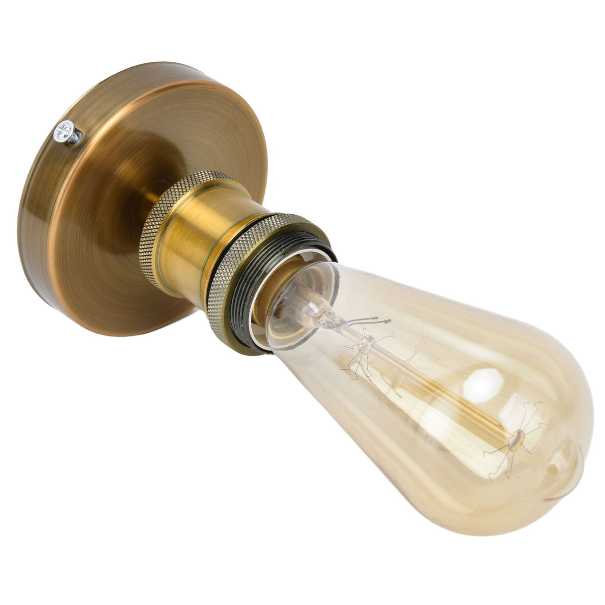 Vintage E26 E27 Lamp Socket Ceiling Lamp Holder with Accessories for Kitchen Bedroom Living Room 100‑240VAntique Gold