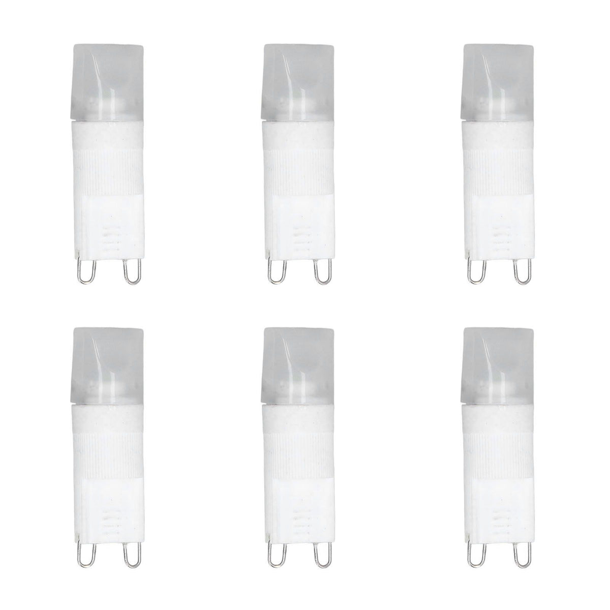 6pcs G9 LED Bulb Energy Saving General Standard Interface 360° Heat Dissipation Cold White Light Bulbs 220V 2W