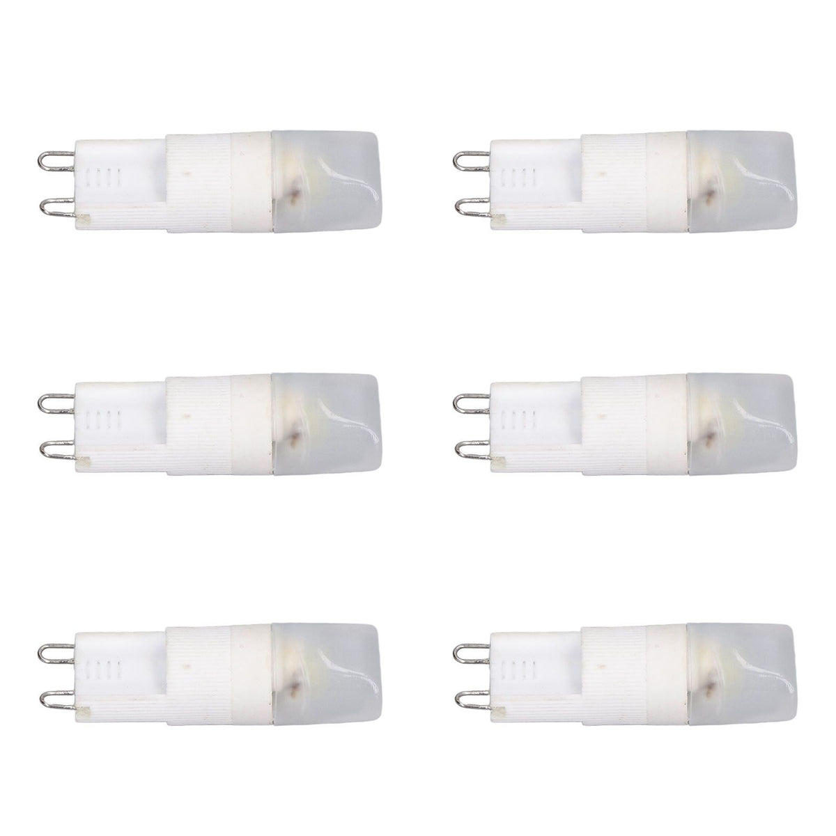 6pcs G9 LED Bulb Energy Saving General Standard Interface 360° Heat Dissipation Cold White Light Bulbs 220V 2W