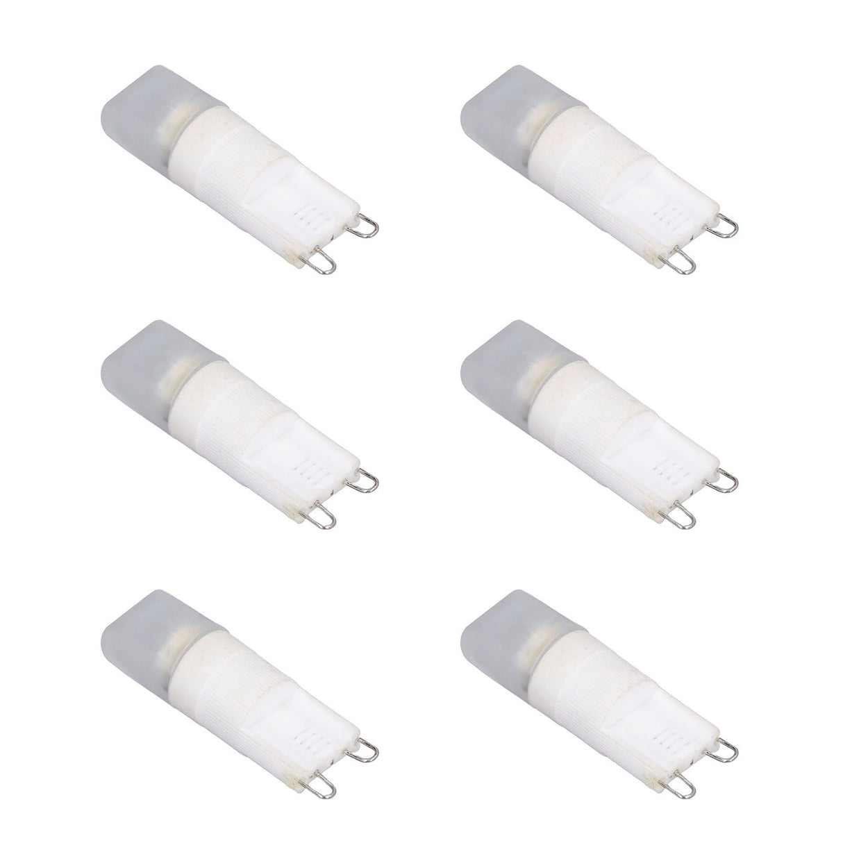 6pcs G9 LED Bulb Energy Saving General Standard Interface 360° Heat Dissipation Cold White Light Bulbs 220V 2W