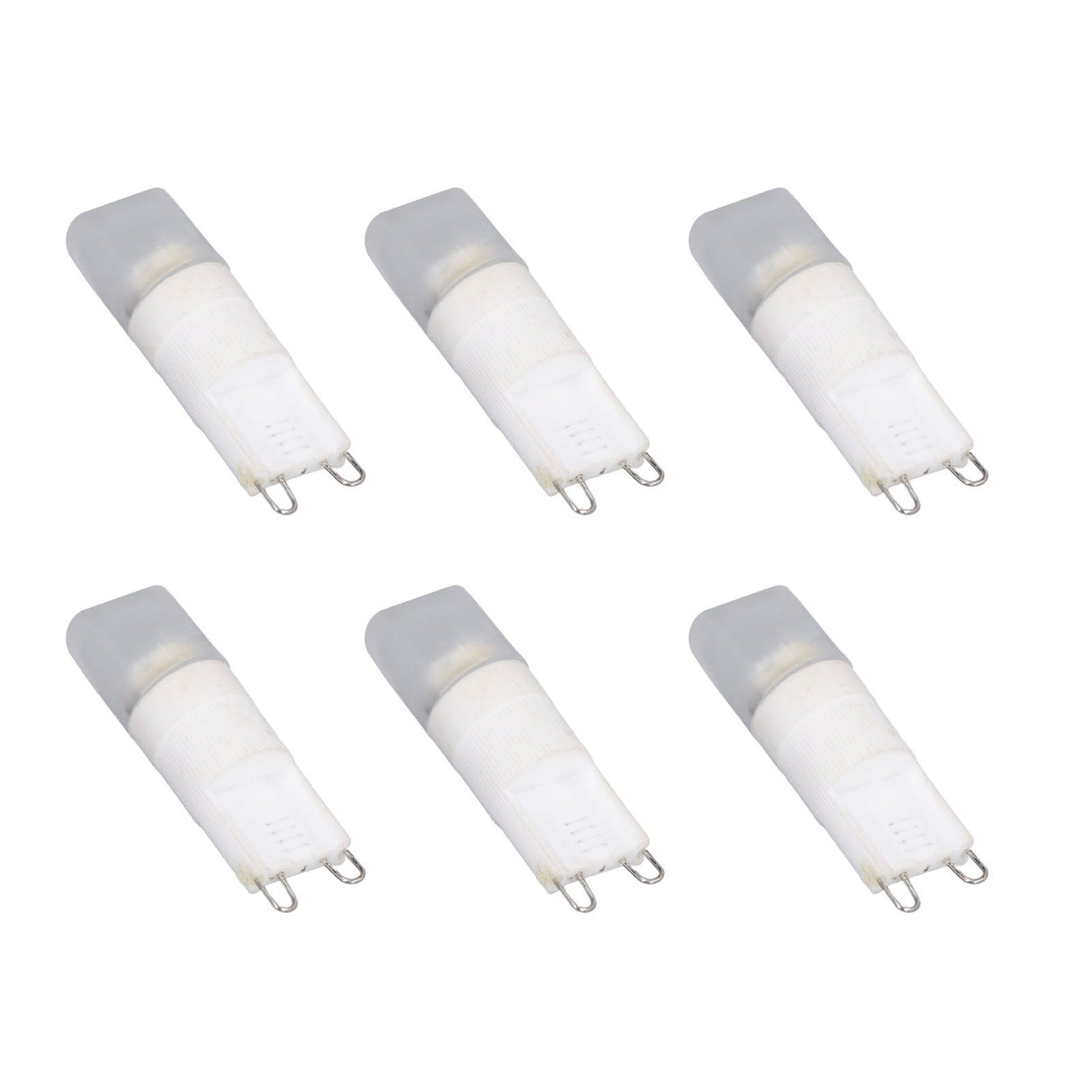 6pcs G9 LED Bulb Energy Saving General Standard Interface 360° Heat Dissipation Cold White Light Bulbs 220V 2W