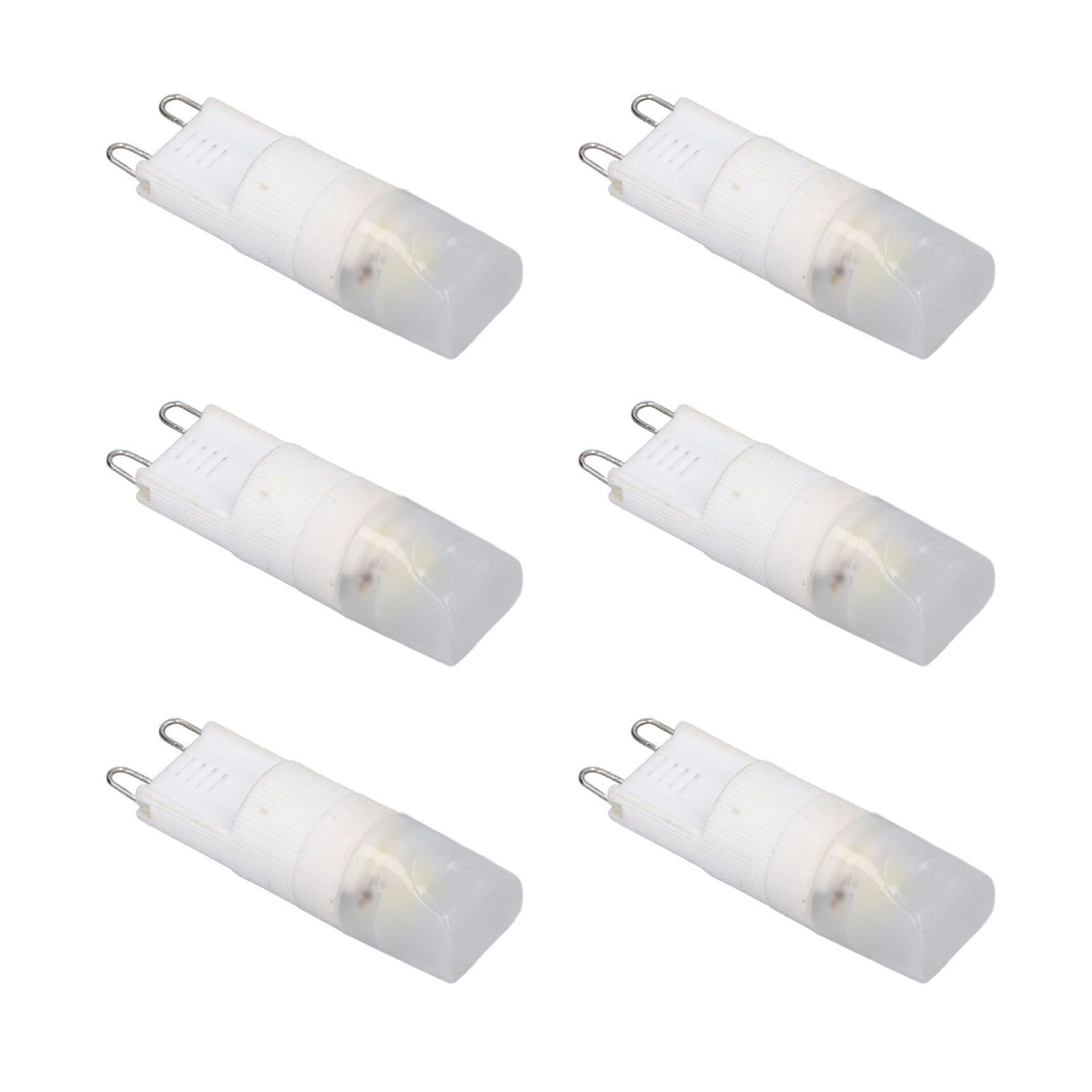 6pcs G9 LED Bulb Energy Saving General Standard Interface 360° Heat Dissipation Cold White Light Bulbs 220V 2W