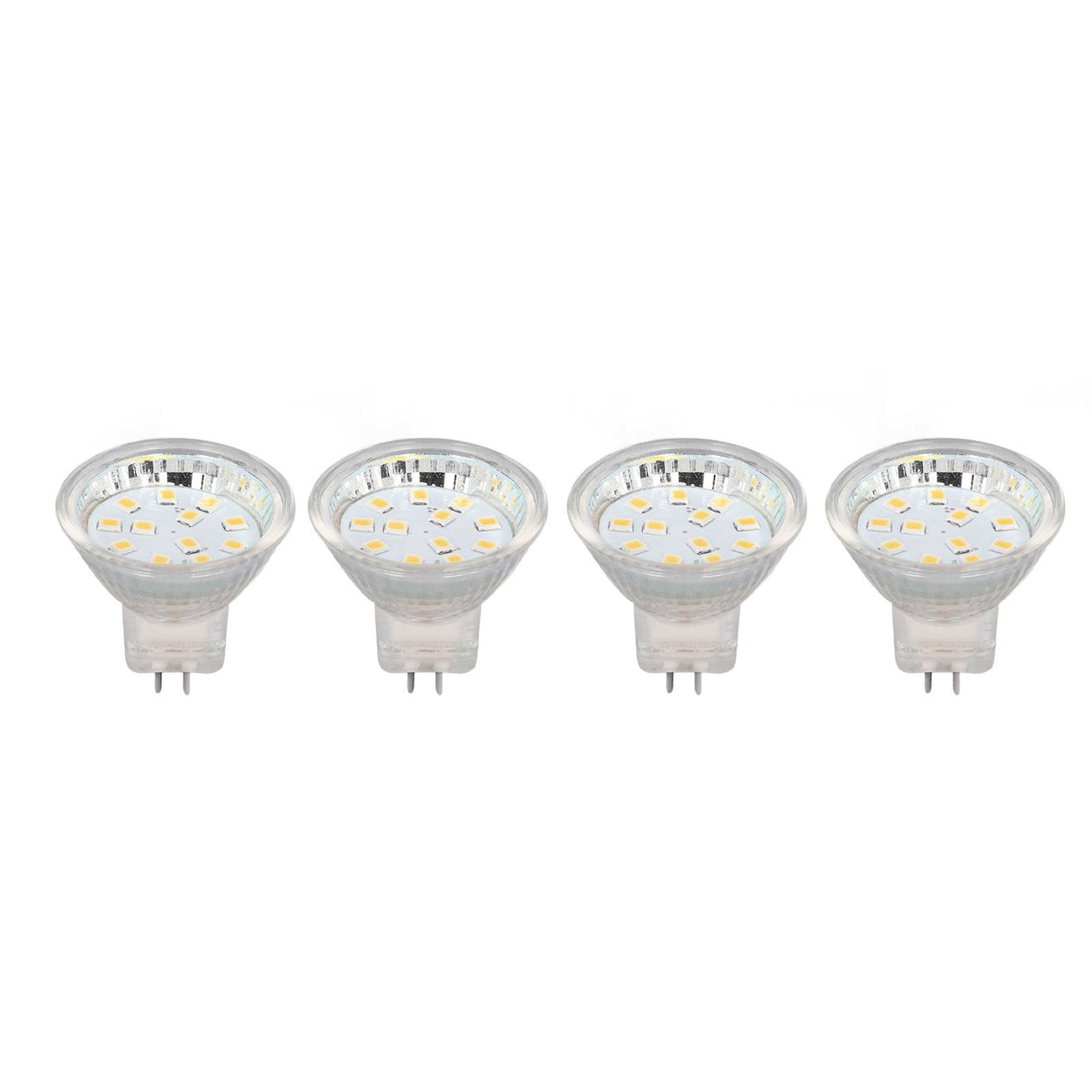 4PCS MR11 12LED Light Bulb 2W 300LM Spot Light Bulb Double Pin Base Landscape Light BulbWarm White 3000K