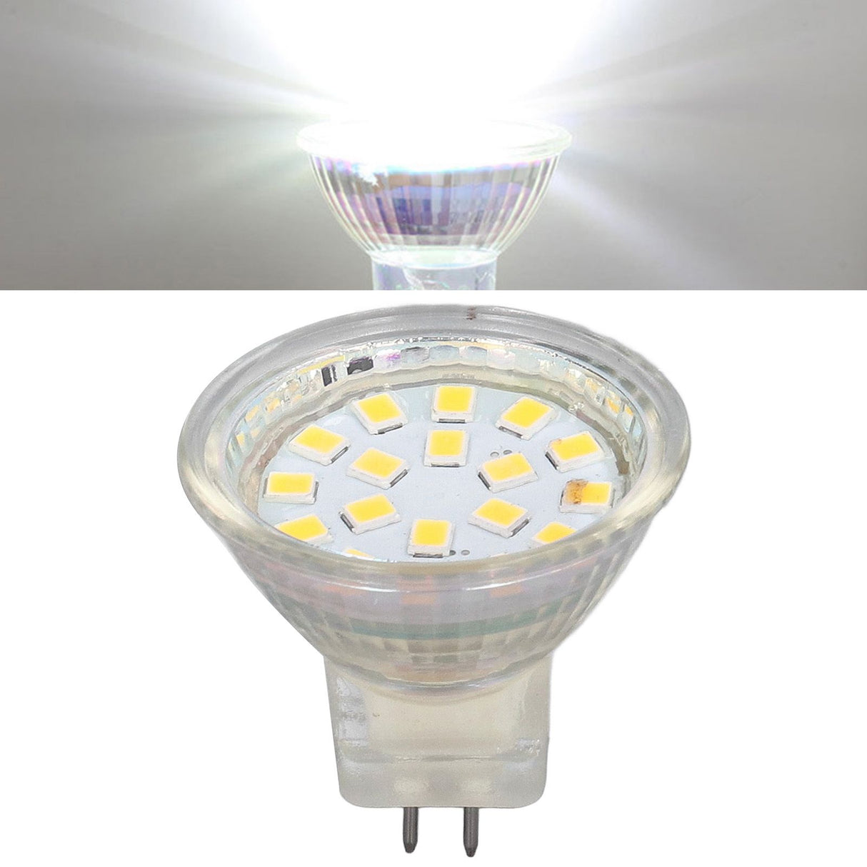 4PCS 18LED MR11 Light Bulb 3W 300LM Double Pin Base Landscape Spot Light Bulb for Living RoomCold White
