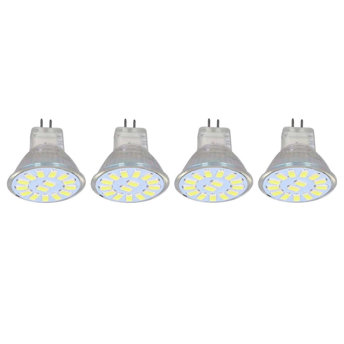 4PCS 15LED MR11 Light Bulb 5W 500LM Double Pin Base Landscape Spot Light Bulb for Living RoomCold White