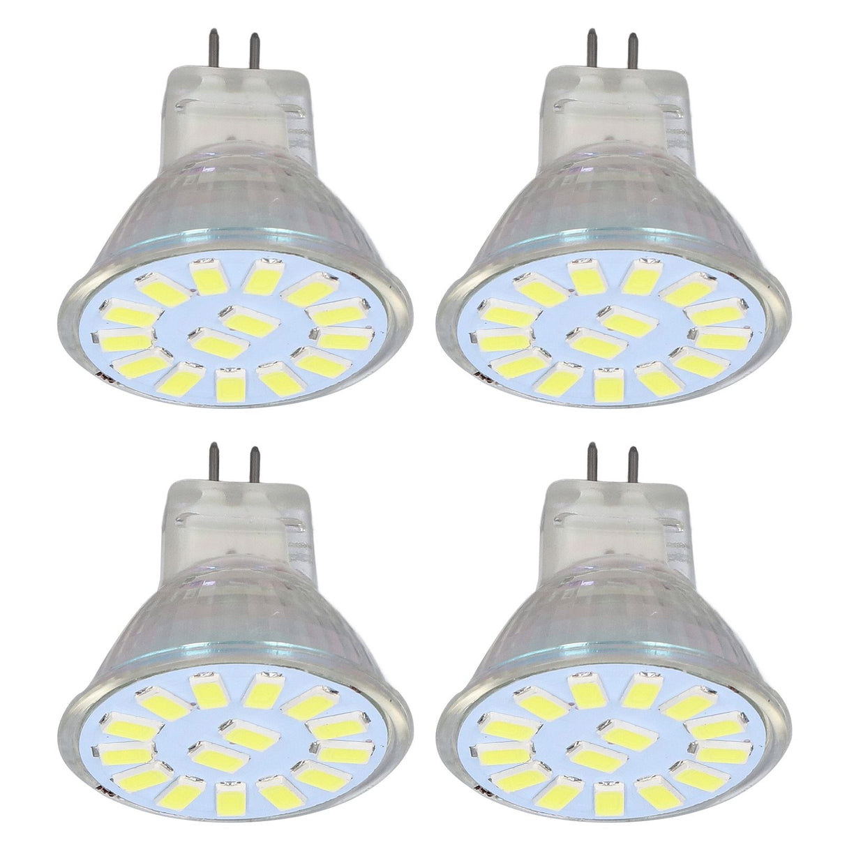 4PCS 15LED MR11 Light Bulb 5W 500LM Double Pin Base Landscape Spot Light Bulb for Living RoomCold White