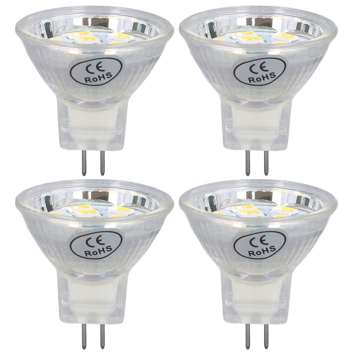 4Pcs MR11 LED Bulb 3W 300lm Bulb with 9 Beads Double Pin Base for Spotlight Landscape LampWarm White Light