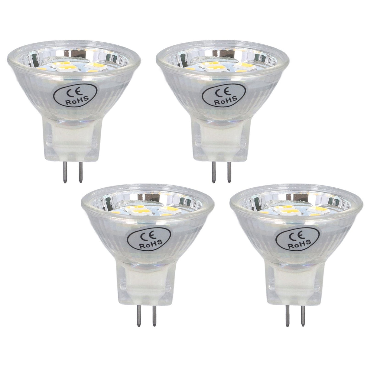 4Pcs MR11 LED Bulb 3W 300lm Bulb with 9 Beads Double Pin Base for Spotlight Landscape LampWarm White Light