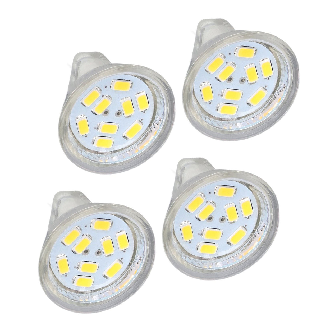 4Pcs MR11 LED Bulb 3W 300lm Bulb with 9 Beads Double Pin Base for Spotlight Landscape LampWarm White Light