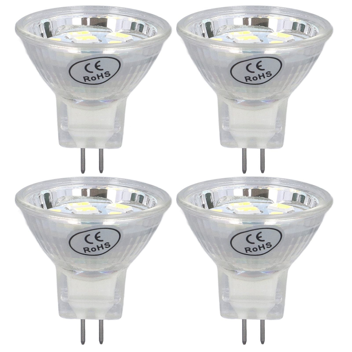 4Pcs MR11 LED Bulb 3W 300lm Bulb with 9 Beads Double Pin Base for Spotlight Landscape LampCold White Light