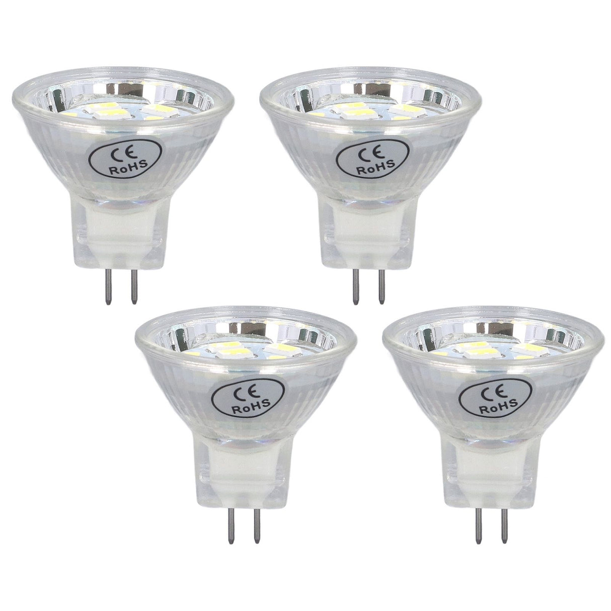 4Pcs MR11 LED Bulb 3W 300lm Bulb with 9 Beads Double Pin Base for Spotlight Landscape LampCold White Light
